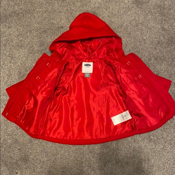 Old Navy Baby Red Peacoat - Picture 2 of 4